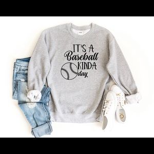 It’s a Baseball Kinda Day Brand New Sweatshirt Sz Large